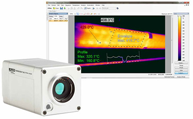 TV40 imager in front of open software on computer