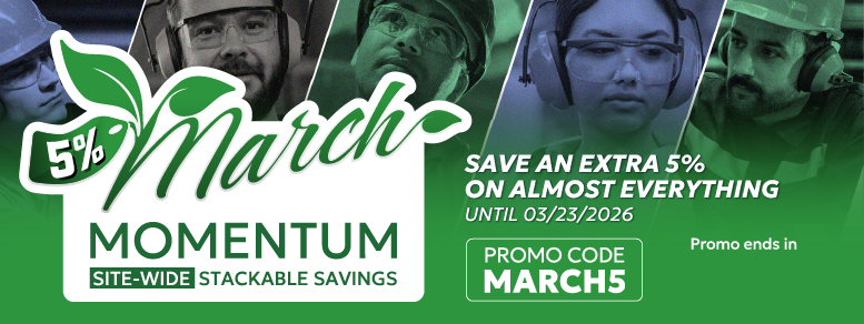 March Momentum promotional banner – Extra 5% off online orders.